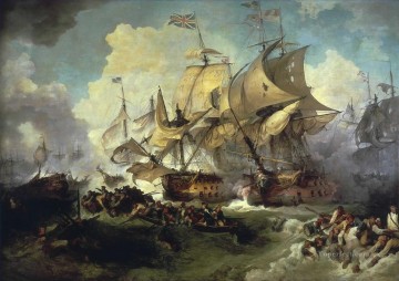 風景 Painting - 1794 年 6 月 1 日の海戦 軍艦